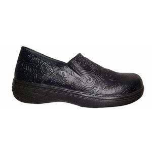 Landau Women's 'Vitality' Leather Slip-On Clogs, Black,US Size W10